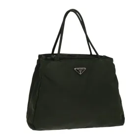 Trendy Inspired Prada Tote Bag Nylon Khaki Auth 75448