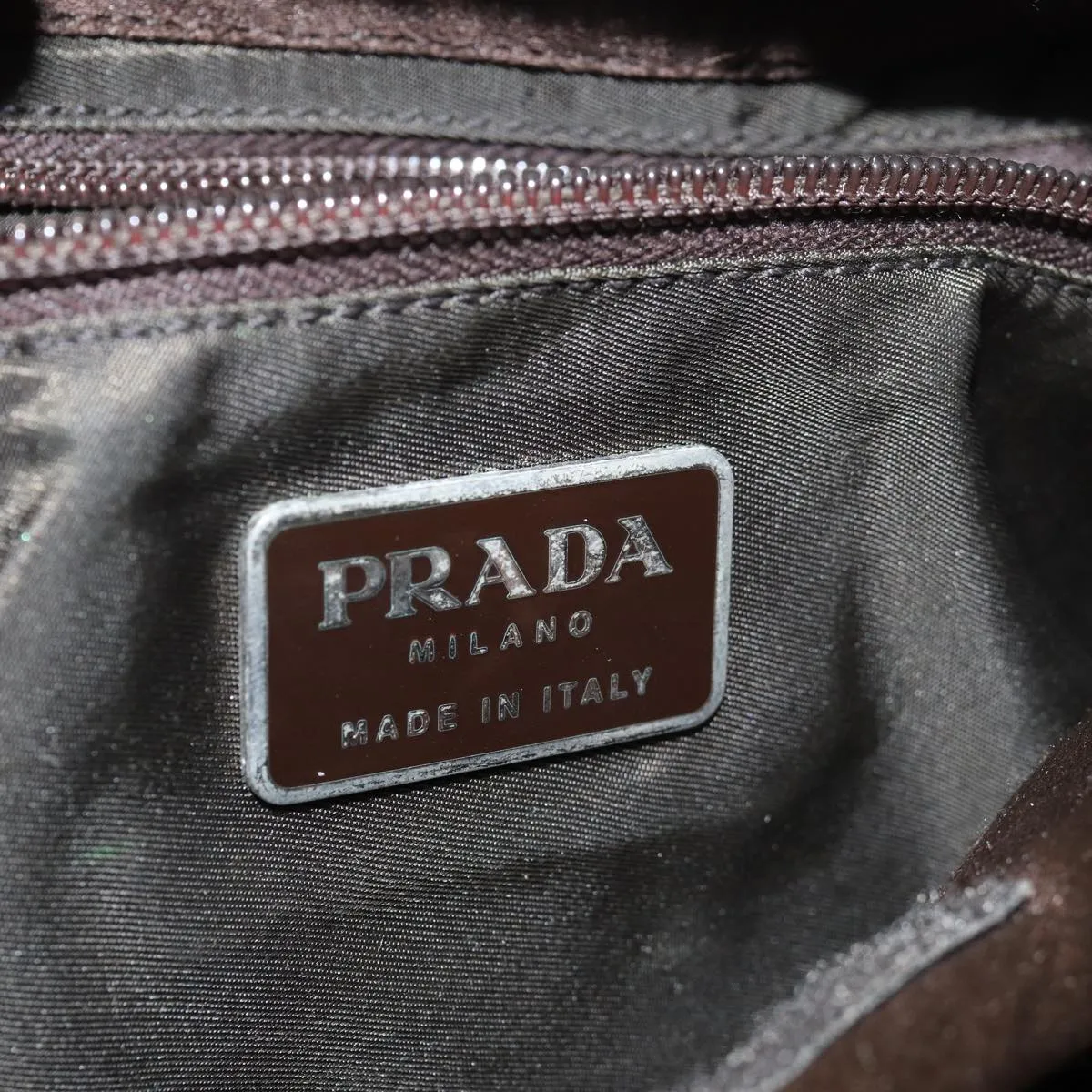 Trendy Inspired Prada Tote Bag Satin Brown Auth Mr230