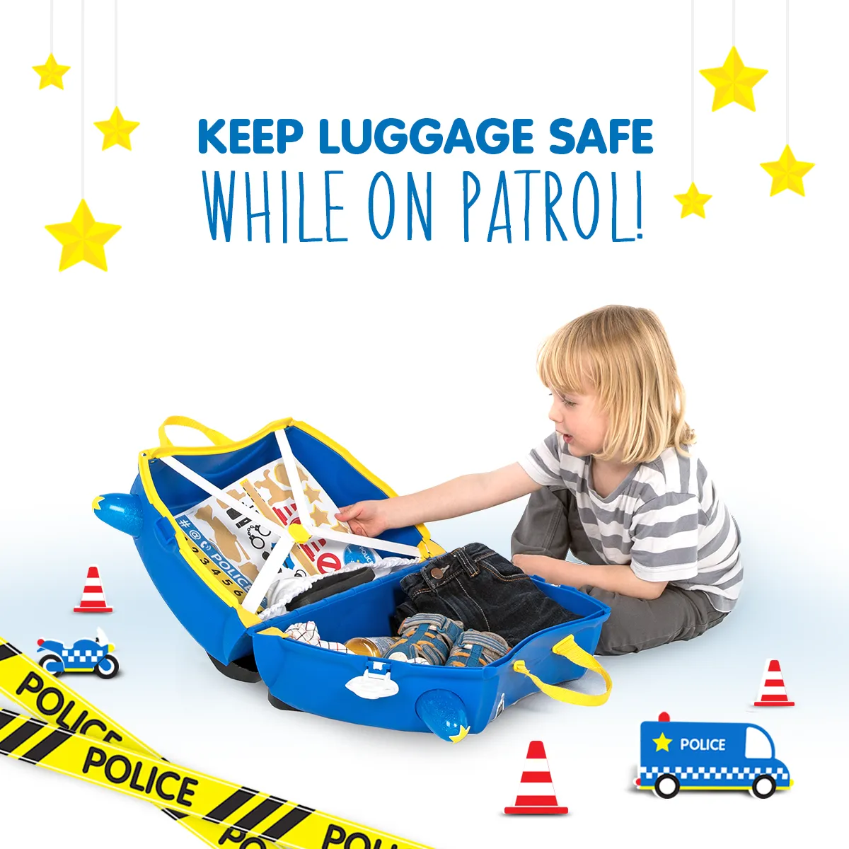 Trunki Ride-on Luggage - Percy Police Car