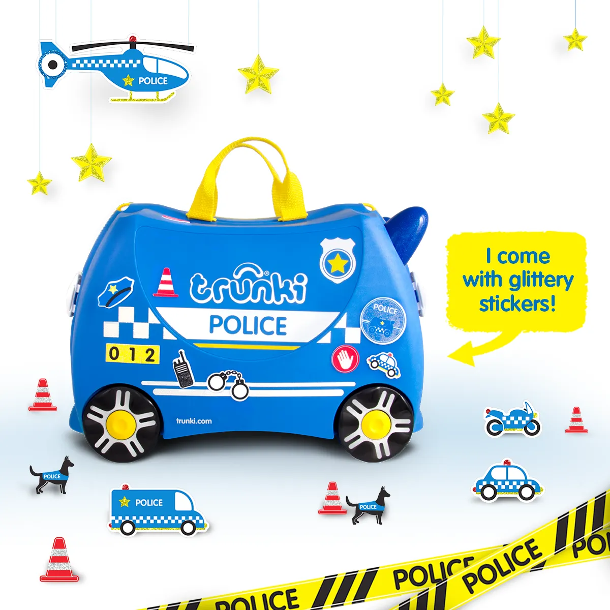 Trunki Ride-on Luggage - Percy Police Car