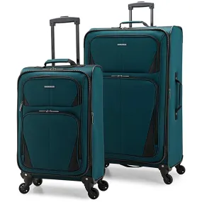 U.S. Traveler Aviron Bay Expandable Softside Luggage with Spinner Wheels, 2 Piece