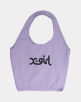 X-Girl Mills Logo Shopper Bag Lilac